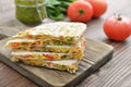 Quesadilla with chicken Royalty Free Stock Photo