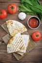 Quesadilla with chicken Royalty Free Stock Photo