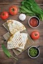 Quesadilla with chicken Royalty Free Stock Photo
