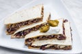 quesadilla filled with minced beef meat, beans and cheese Royalty Free Stock Photo