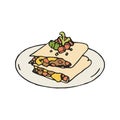 Quesadilla illustration. Mexican