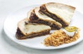 quesadilla with minced beef and chopped beans Royalty Free Stock Photo