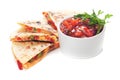 Quesadillas with cheese and vegetables