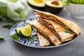 Quesadillas with pulled pork Royalty Free Stock Photo