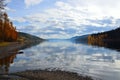 Quesnel Lake in fall Royalty Free Stock Photo