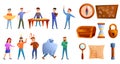 Quest game icons set, cartoon style Royalty Free Stock Photo