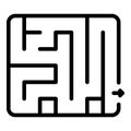 Quest room labyrint icon, outline style