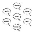 Question mark in speech bubble icon Royalty Free Stock Photo