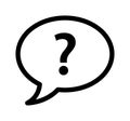 Question mark in speech bubble icon Royalty Free Stock Photo