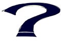 Artistic Question mark isolated in shades of blue Royalty Free Stock Photo