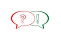 Question and answer bubble icon Royalty Free Stock Photo