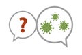 Question and answer faq virus info graphic Royalty Free Stock Photo