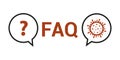 Question and answer faq virus info graphic Royalty Free Stock Photo