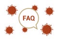 Question and answer faq virus info graphic Royalty Free Stock Photo