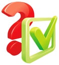 Question answer icon. Q A sign symbol.