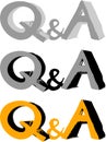 Question and answer icon set