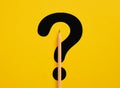 Question and answer. Problem solving. Business solutions. FAQ frequently asked questions. Question mark symbol under a pencil on Royalty Free Stock Photo