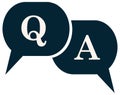 Question and Answer Q A Speech Balloon Icon. Royalty Free Stock Photo