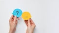 Question and Answer Speech Bubbles Customer Support Royalty Free Stock Photo