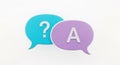 Question and Answer Speech Bubbles Royalty Free Stock Photo