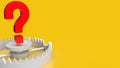 The Question on Bear trap for Business concept 3d rendering Royalty Free Stock Photo