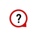 Question bubble icon. Ask survey vector