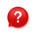 Question bubble icon. Ask survey vector