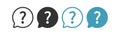 Question bubble icon. Messege symbol. Sign faq vector