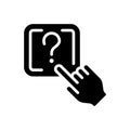 Question button black glyph icon Royalty Free Stock Photo