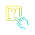 Question button gradient linear vector icon Royalty Free Stock Photo
