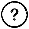 Question button icon vector illustration on white background Royalty Free Stock Photo