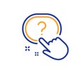 Question button line icon. Ask help sign. Vector Royalty Free Stock Photo