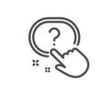 Question button line icon. Ask help sign. Vector Royalty Free Stock Photo