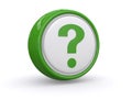 Question button on white Royalty Free Stock Photo