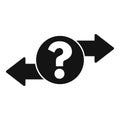 Question choice icon simple vector. Ambiguity test