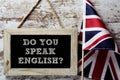 Question do you speak English? Royalty Free Stock Photo