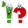 Question and exclamation marks Royalty Free Stock Photo