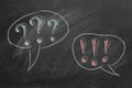 Question and exclamation marks Royalty Free Stock Photo