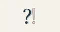 Question and Exclamation Marks Illustration: A conceptual image of uncertainty and excitement, perfect for editorial use, Royalty Free Stock Photo