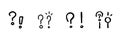Question And Exclamation Marks Line Icon Set In Doodle Style. Expression Of Curiosity, Surprise, And Emphasis Outline Royalty Free Stock Photo