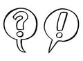 Question and exclamation marks vector Royalty Free Stock Photo