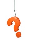 Question on Fish Hook Royalty Free Stock Photo