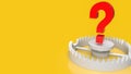 The Question on Bear trap for Business concept 3d rendering Royalty Free Stock Photo