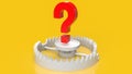 The Question on Bear trap for Business concept 3d rendering Royalty Free Stock Photo