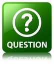 Question green square button