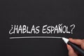 Question Hablas Espanol? Do You Speak Spanish Royalty Free Stock Photo