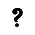 Question Icon In Flat Style Vector For Apps, UI, Websites. Black Icon Vector Illustration Royalty Free Stock Photo