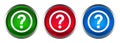 Question icon supreme round button set design illustration