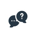 question icon vector from ethics concept. Thin line illustration of question editable stroke. question linear sign for use on web