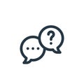 question icon vector from ethics concept. Thin line illustration of question editable stroke. question linear sign for use on web